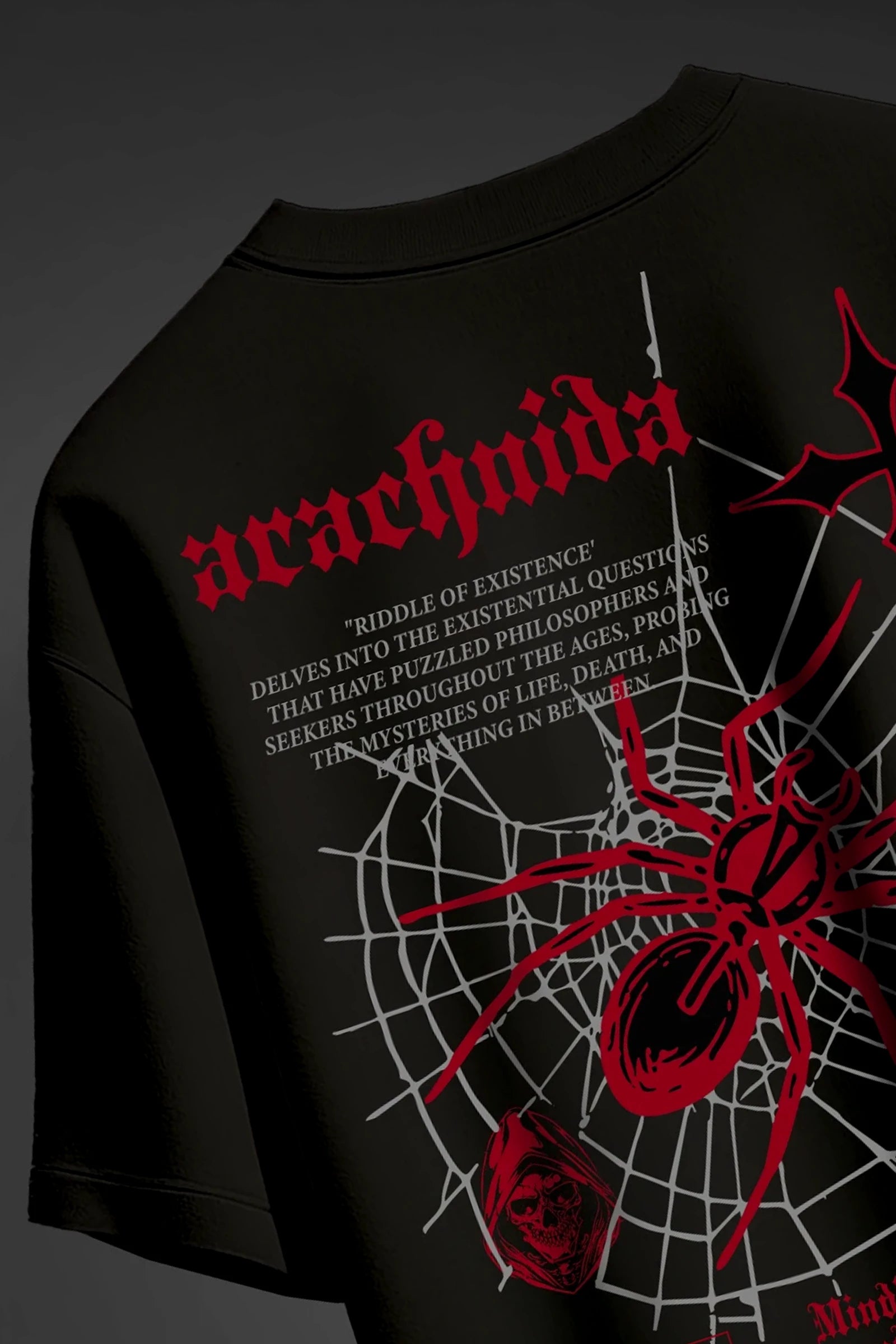Arachnida Black Oversize T-shirt