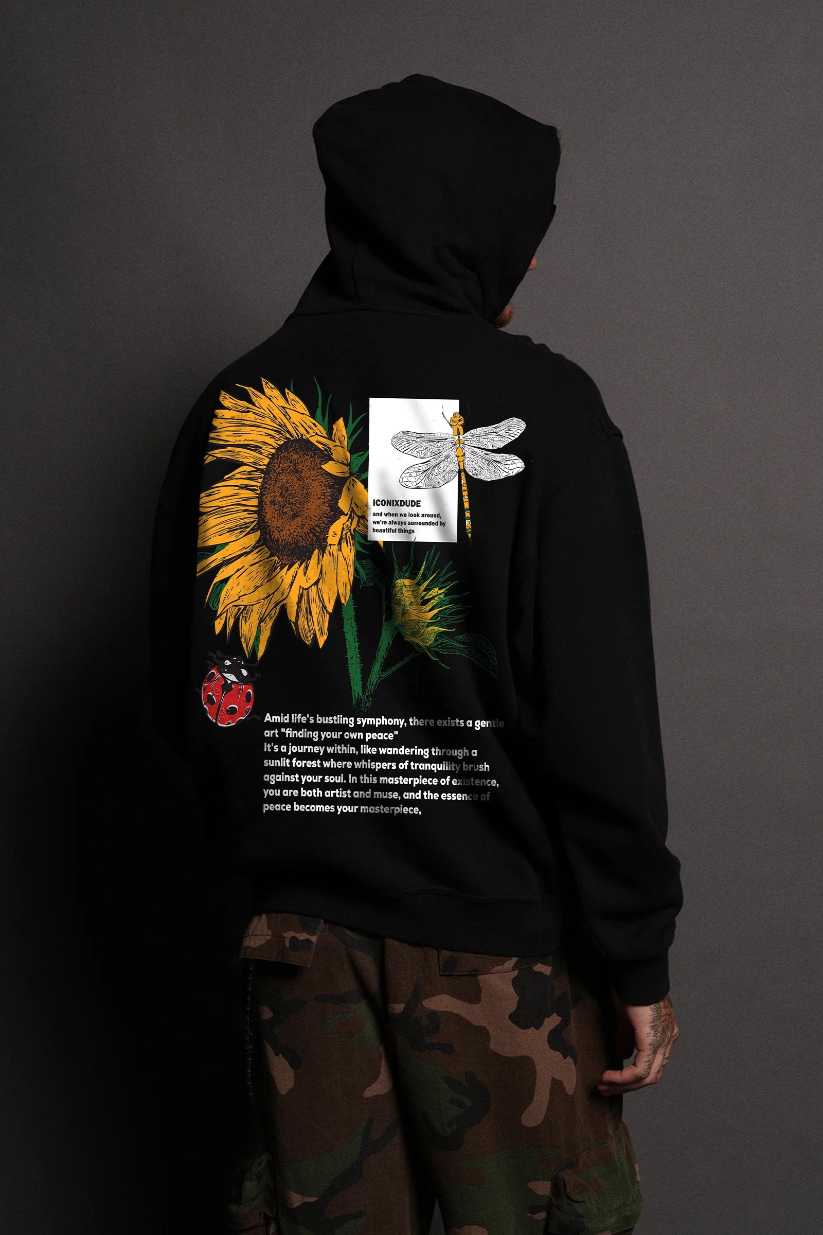 Black Sunflower Hoodie
