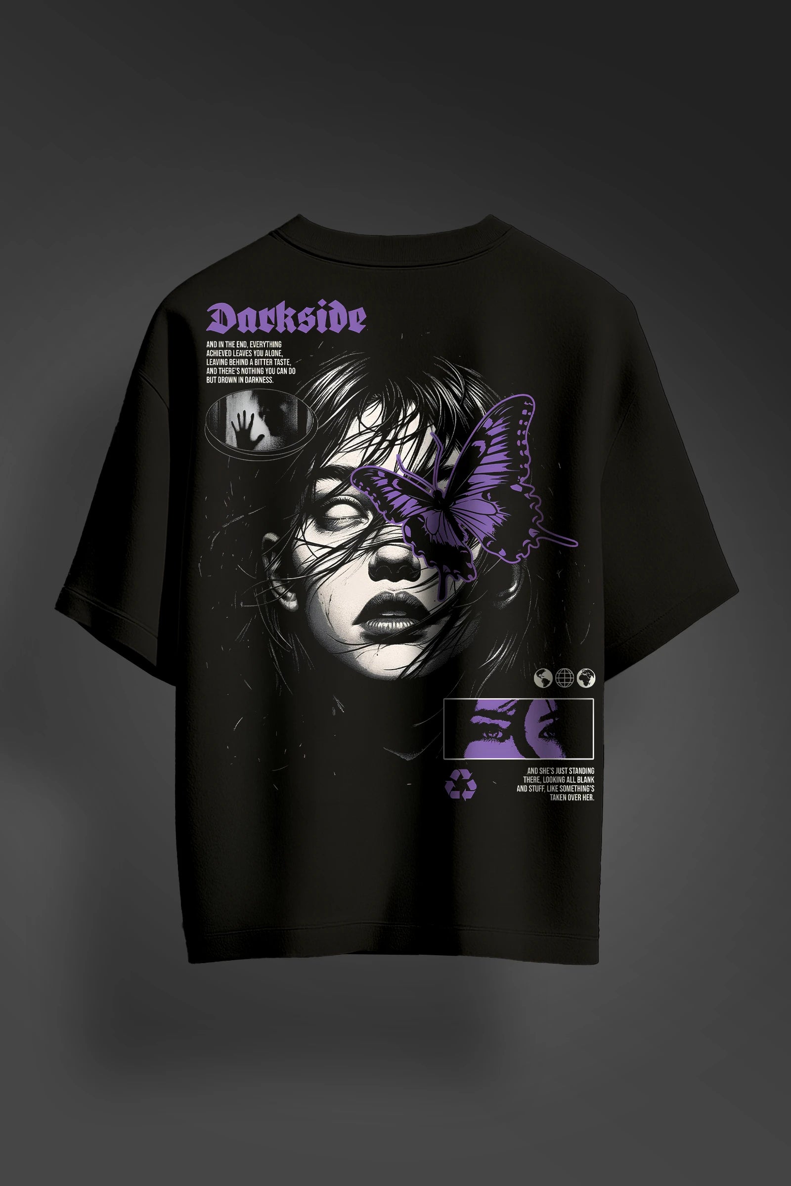 Darkside Black oversize T-shirt