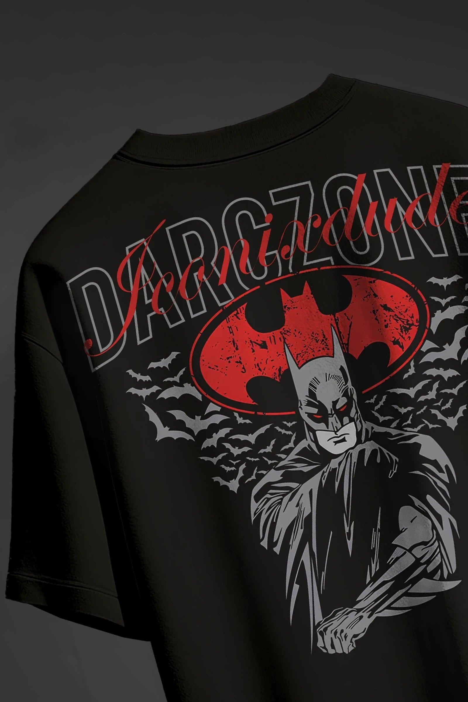 Darczone Batman Oversize Black T-shirt
