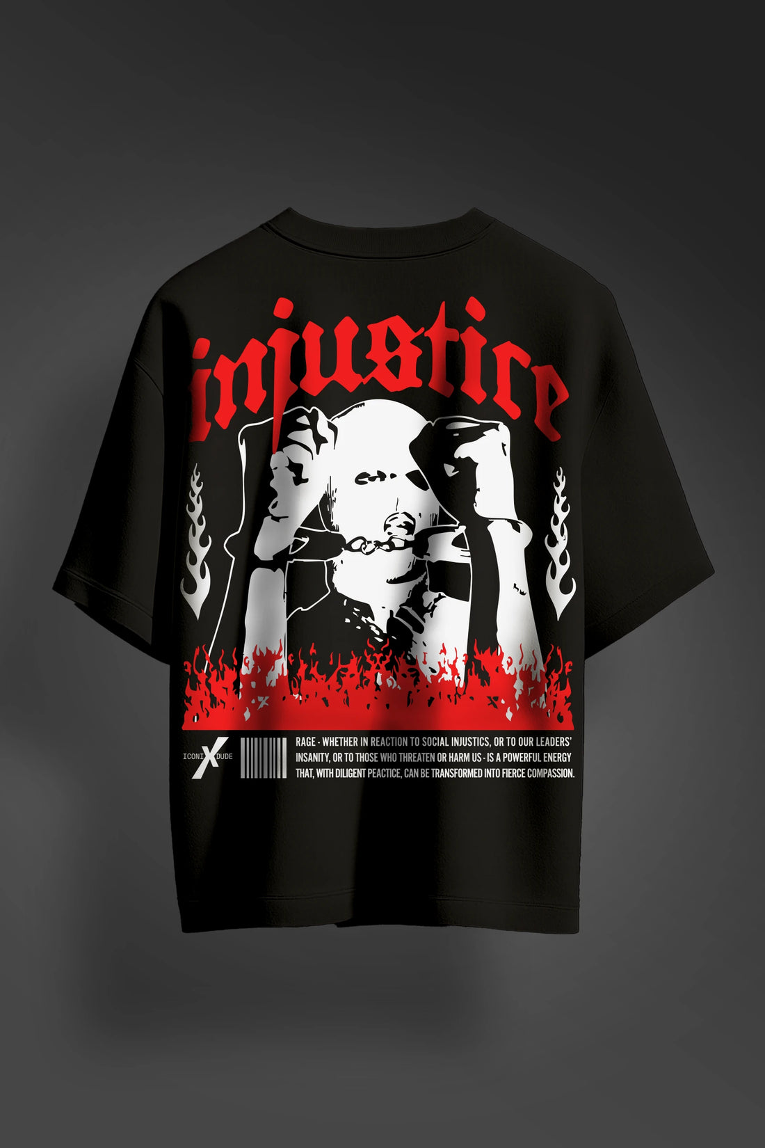 Injustice Black Oversize T-shirt