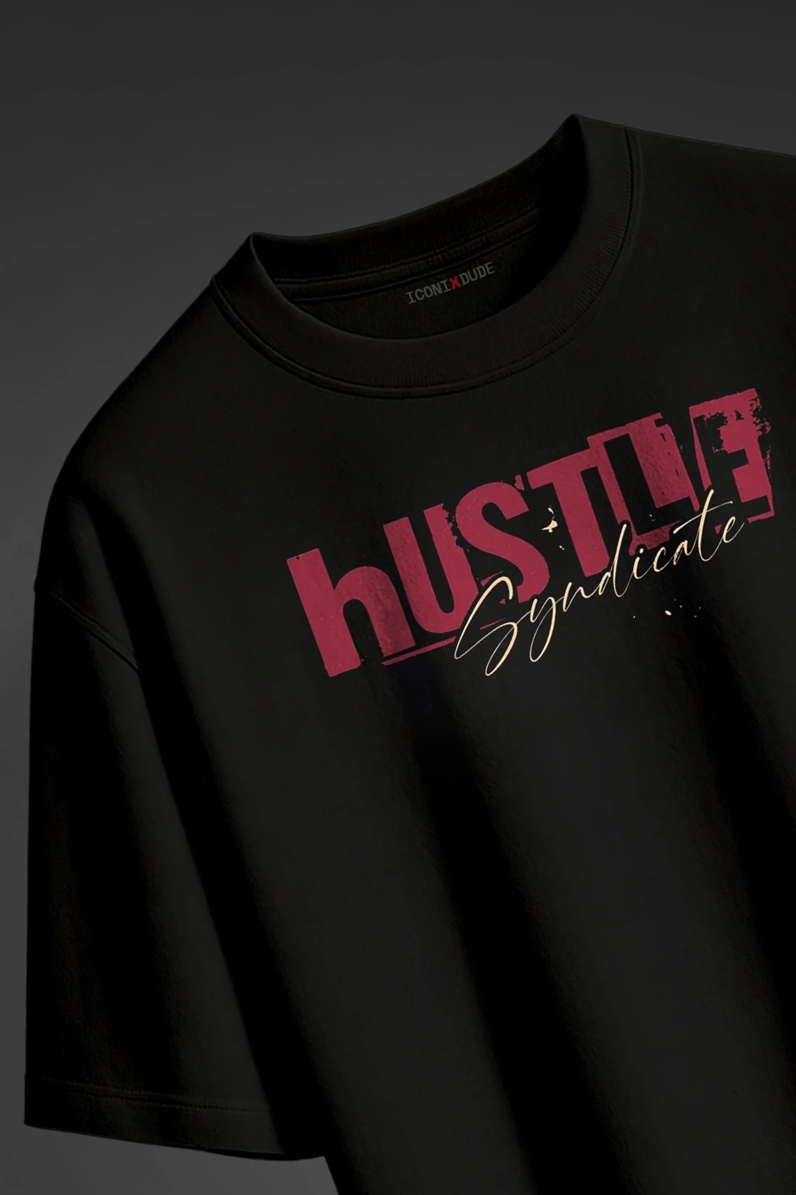 Oversize Hustle Syndicate Black T-shirt