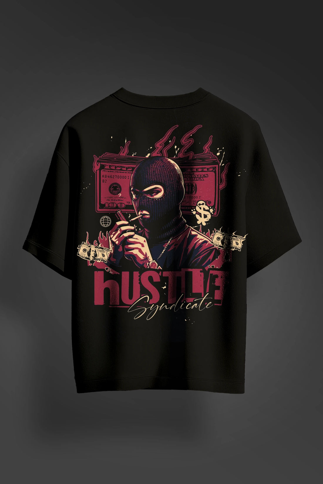 Oversize Hustle Syndicate Black T-shirt