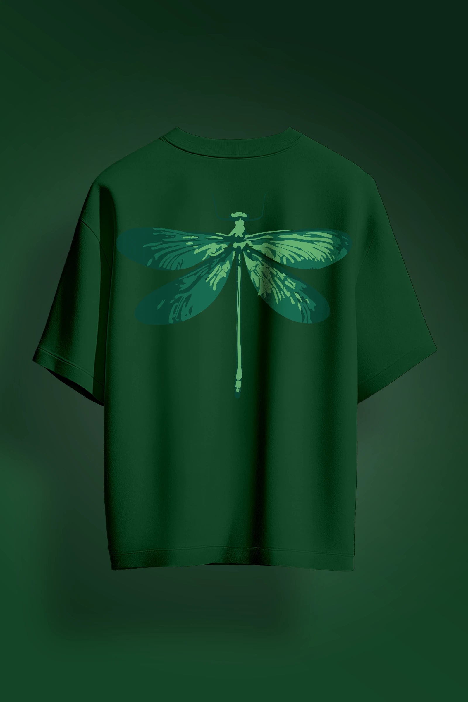 Dragonfly Bottle Green Oversize T-shirt