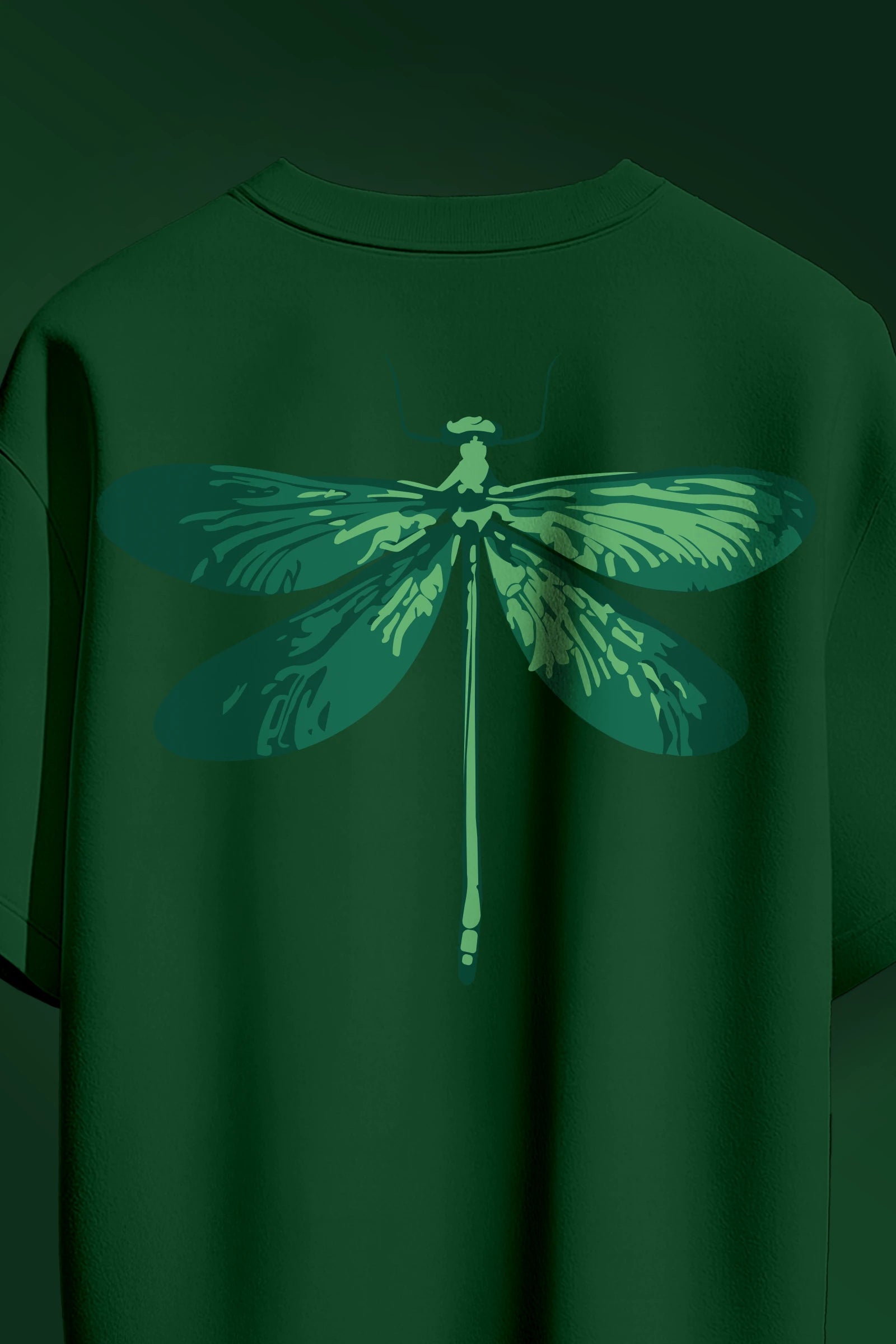 Dragonfly Bottle Green Oversize T-shirt