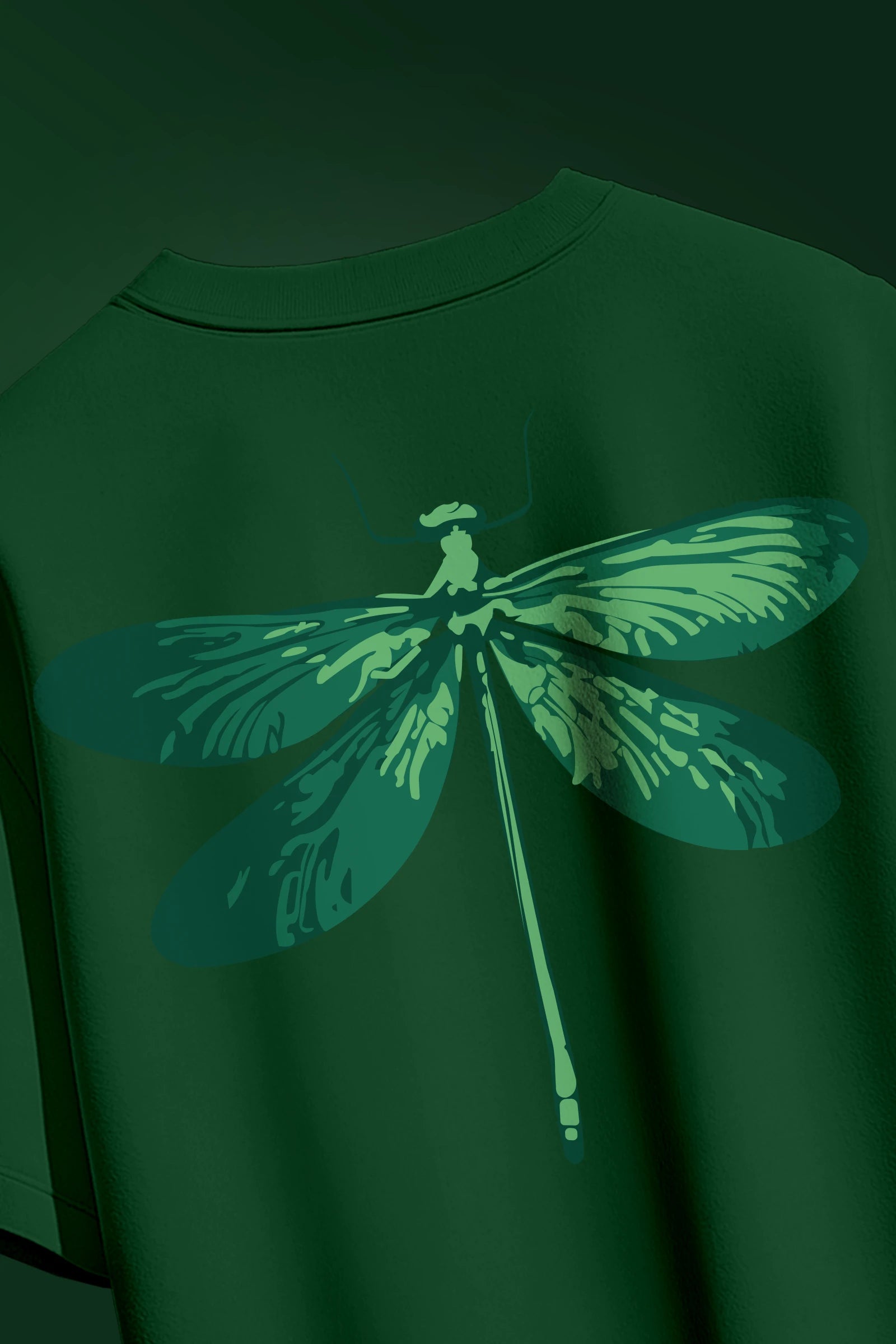 Dragonfly Bottle Green Oversize T-shirt