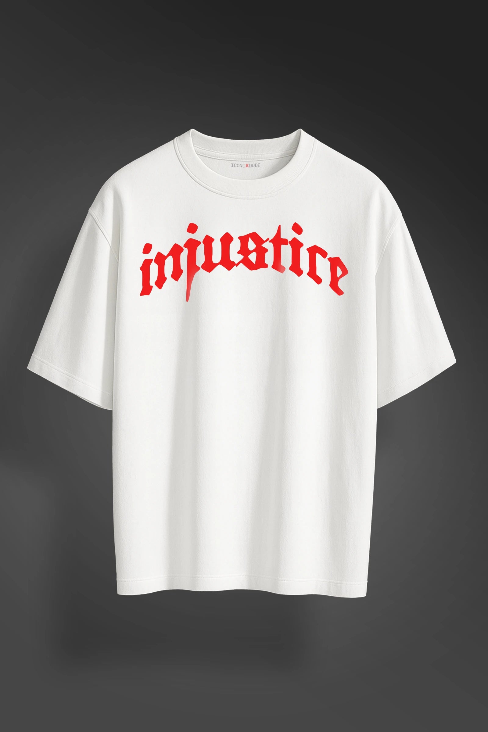 Injustice white Oversize T-shirt