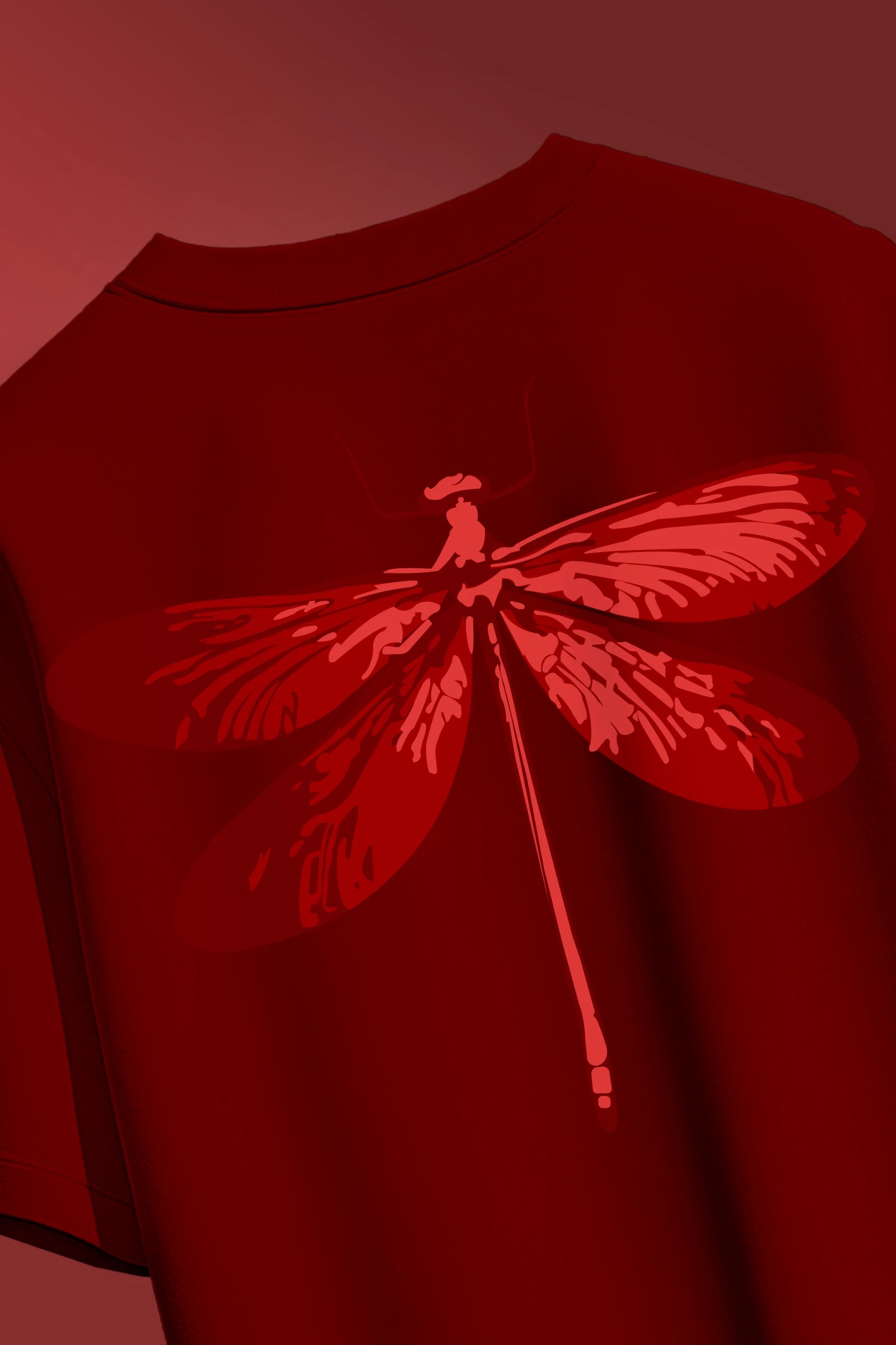 Dragonfly Red Oversize T-shirt