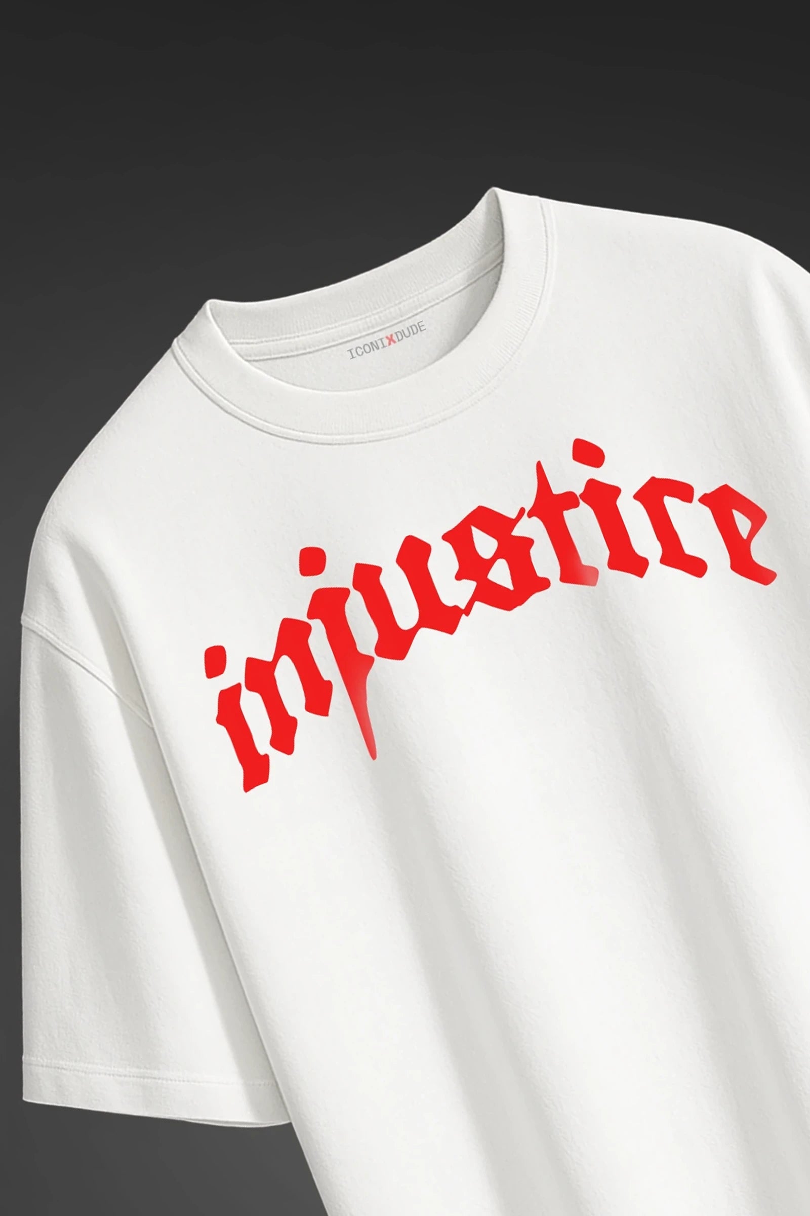Injustice white Oversize T-shirt