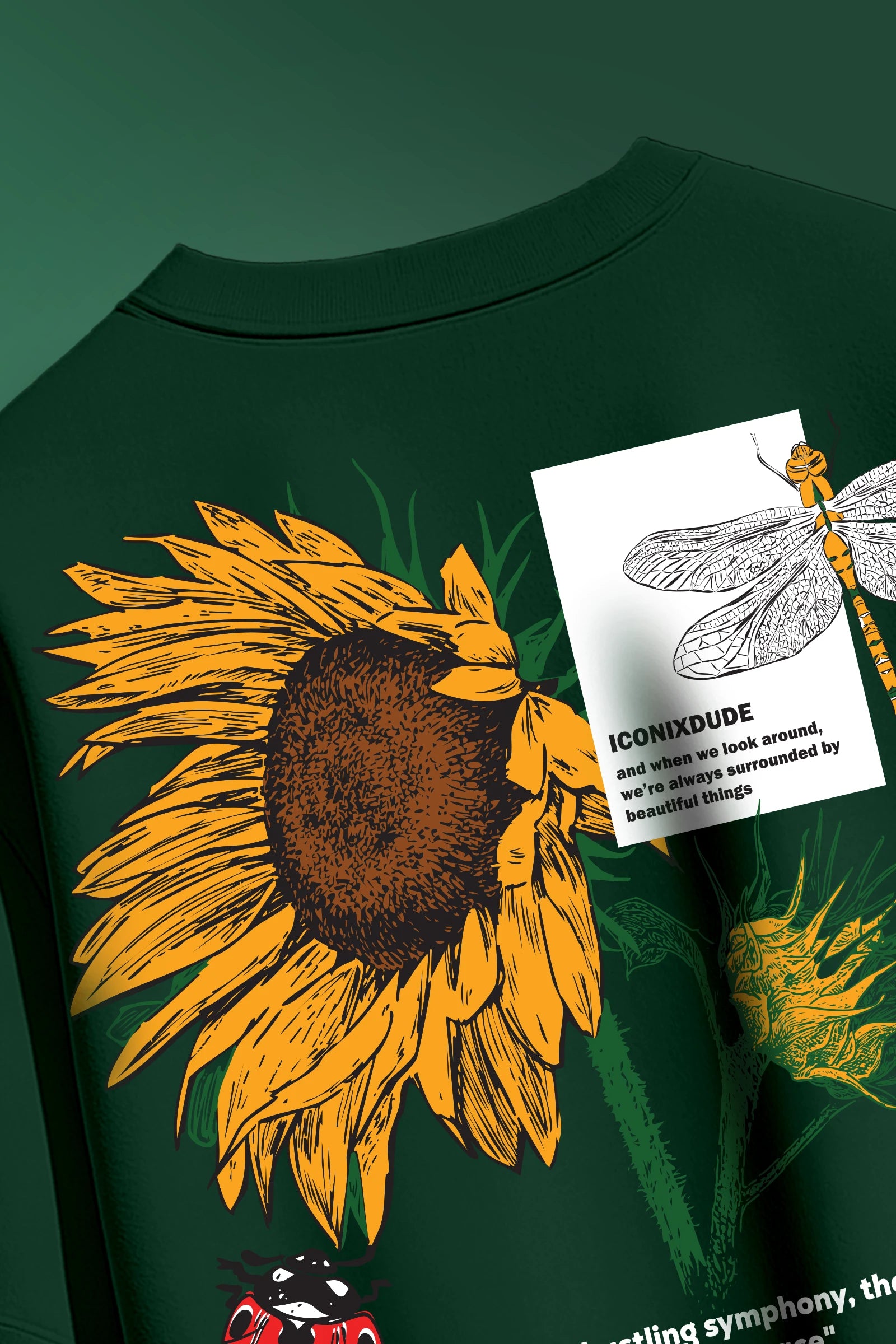 Sunflower Bottle Green Oversize T-shirt