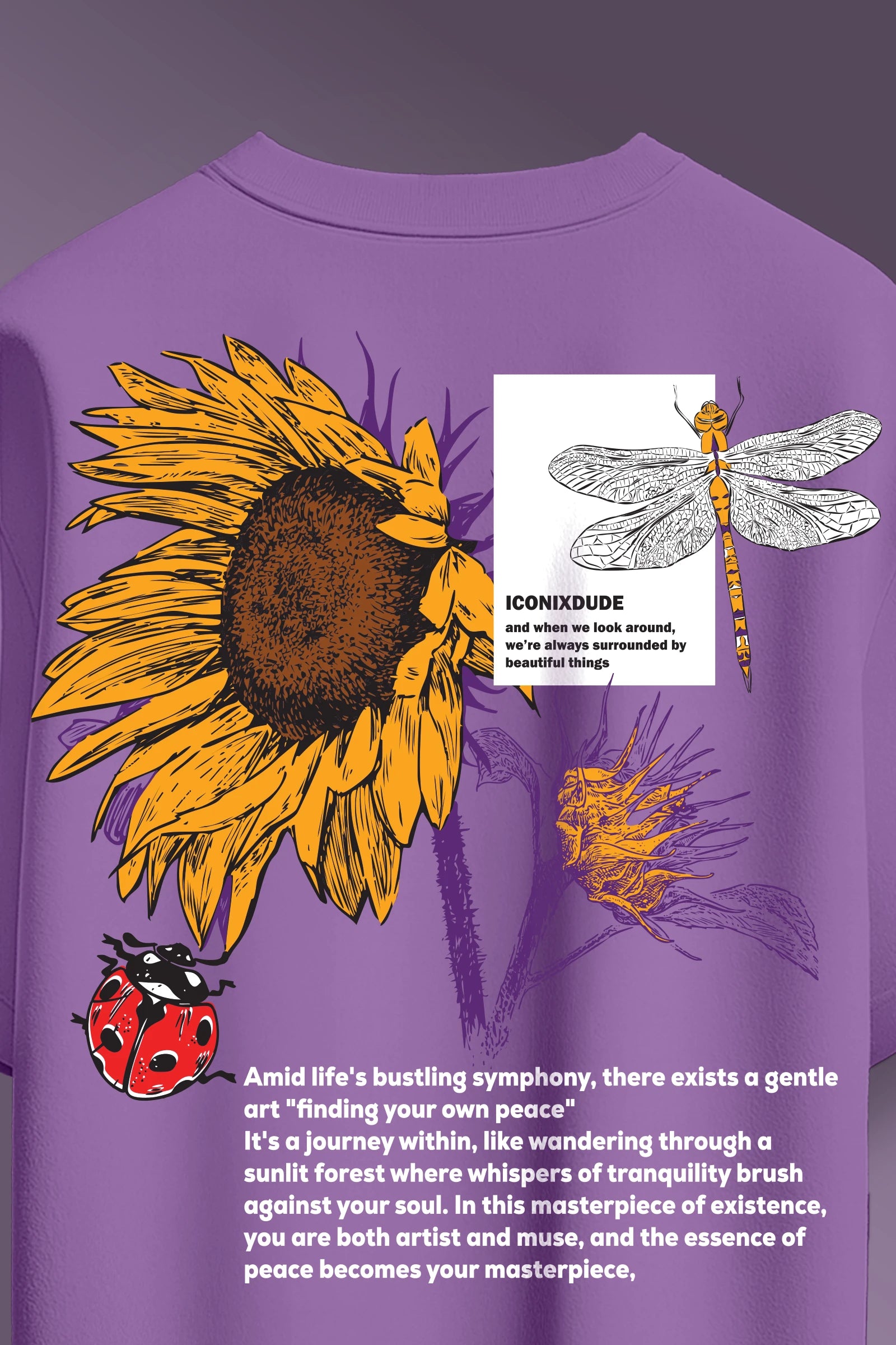Sunflower Purple Oversize T-shirt
